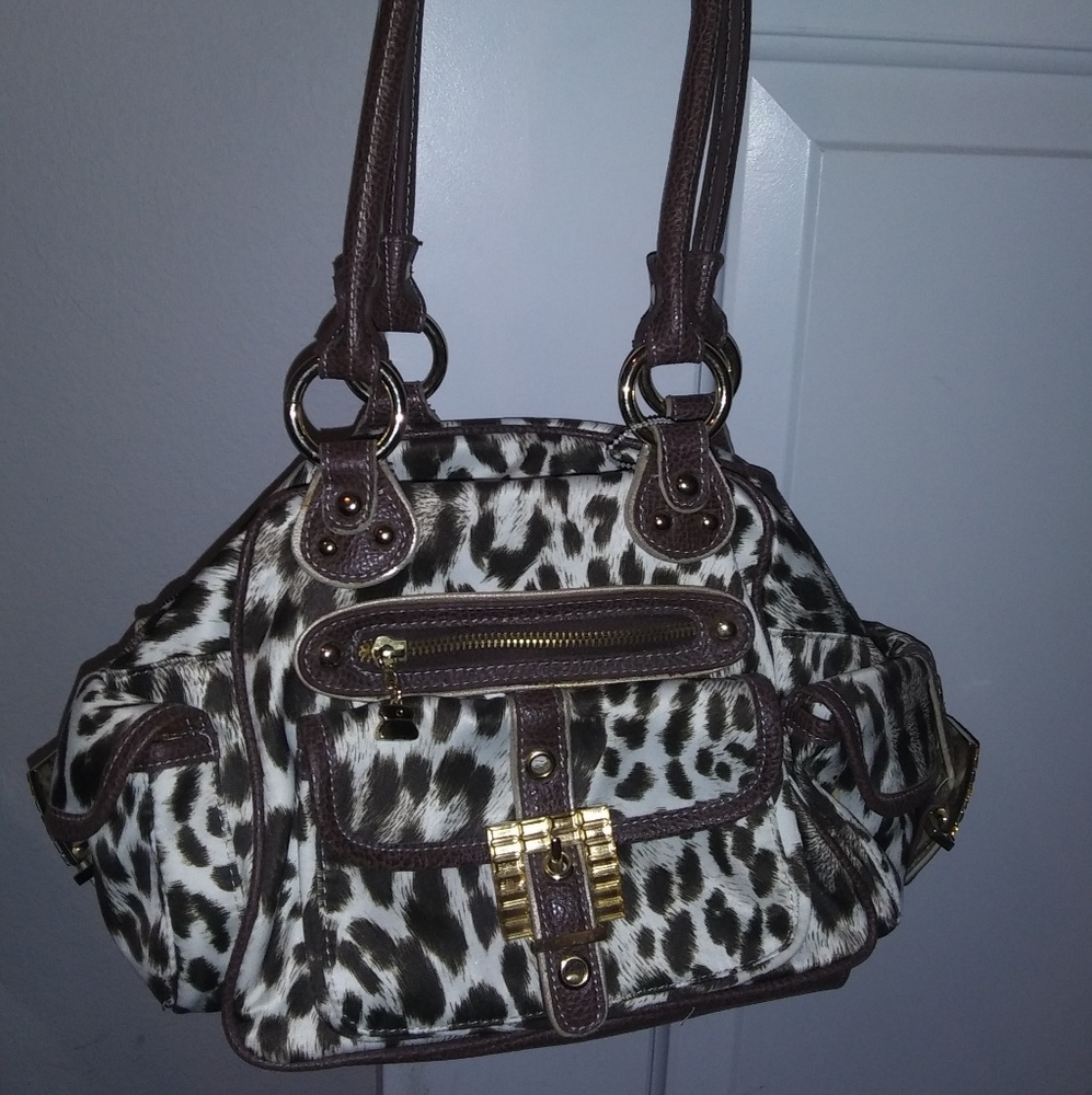 Kathy Van Zeeland Leopard Print Shoulder Purse